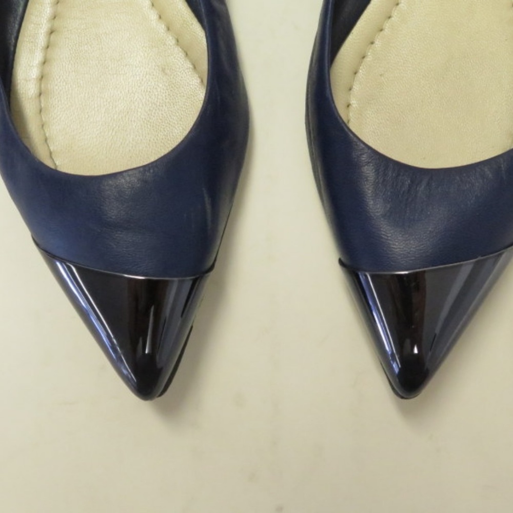 Christian Dior Ballet Flats Navy Leather Size 36 - Picture 3 of 8
